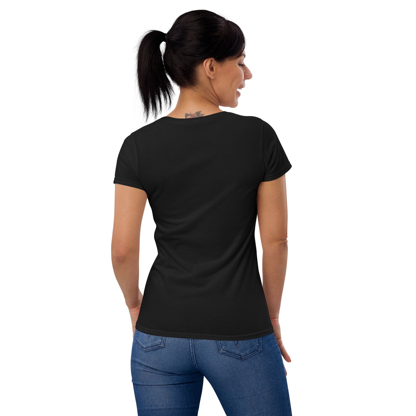 T-shirt à Manches Courtes Femmes - Logo Bleu