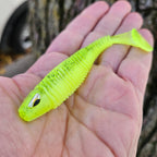 leurre atomic gobies goby chartreuse doré et truite grise touladi