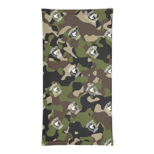 Cache-cou camouflage Target Baits, vue à plat de face.