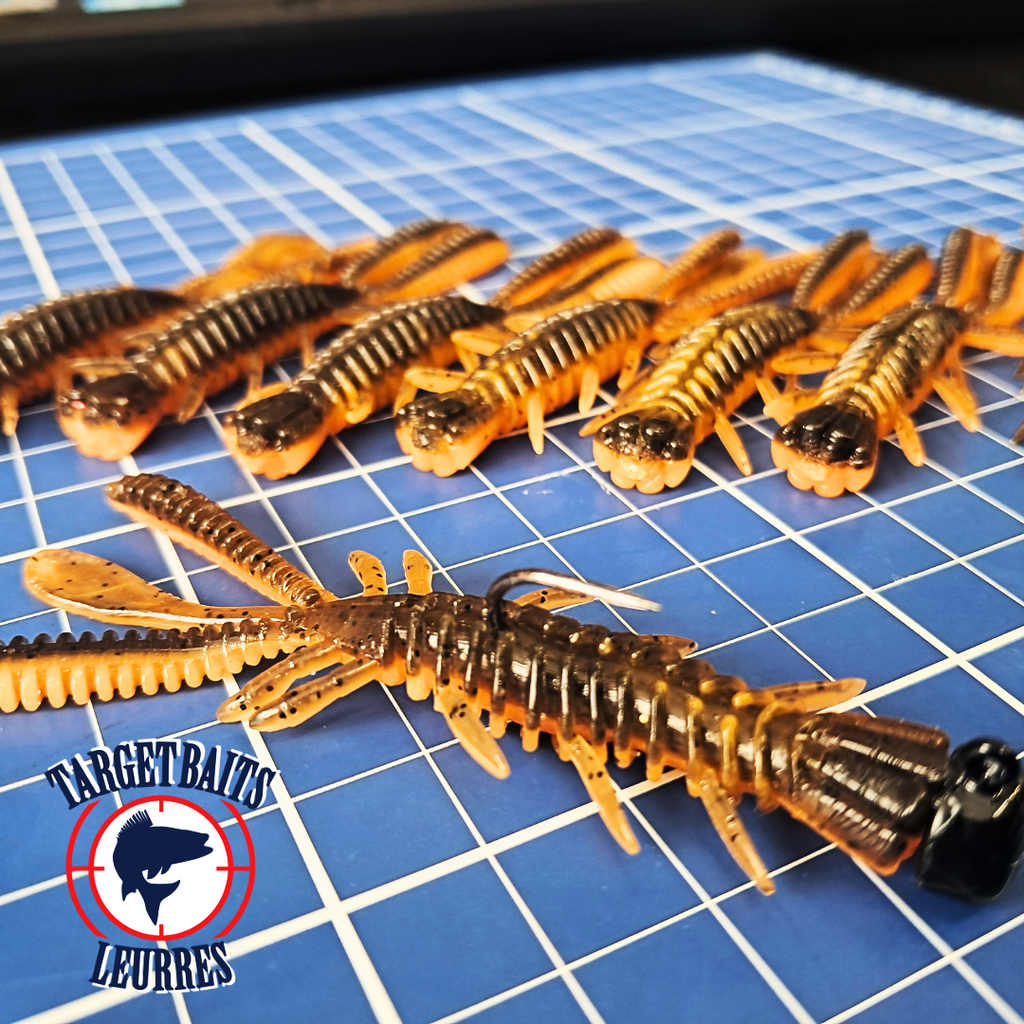 Leurre souple Mini Craw Bibitte, Orange laminé.