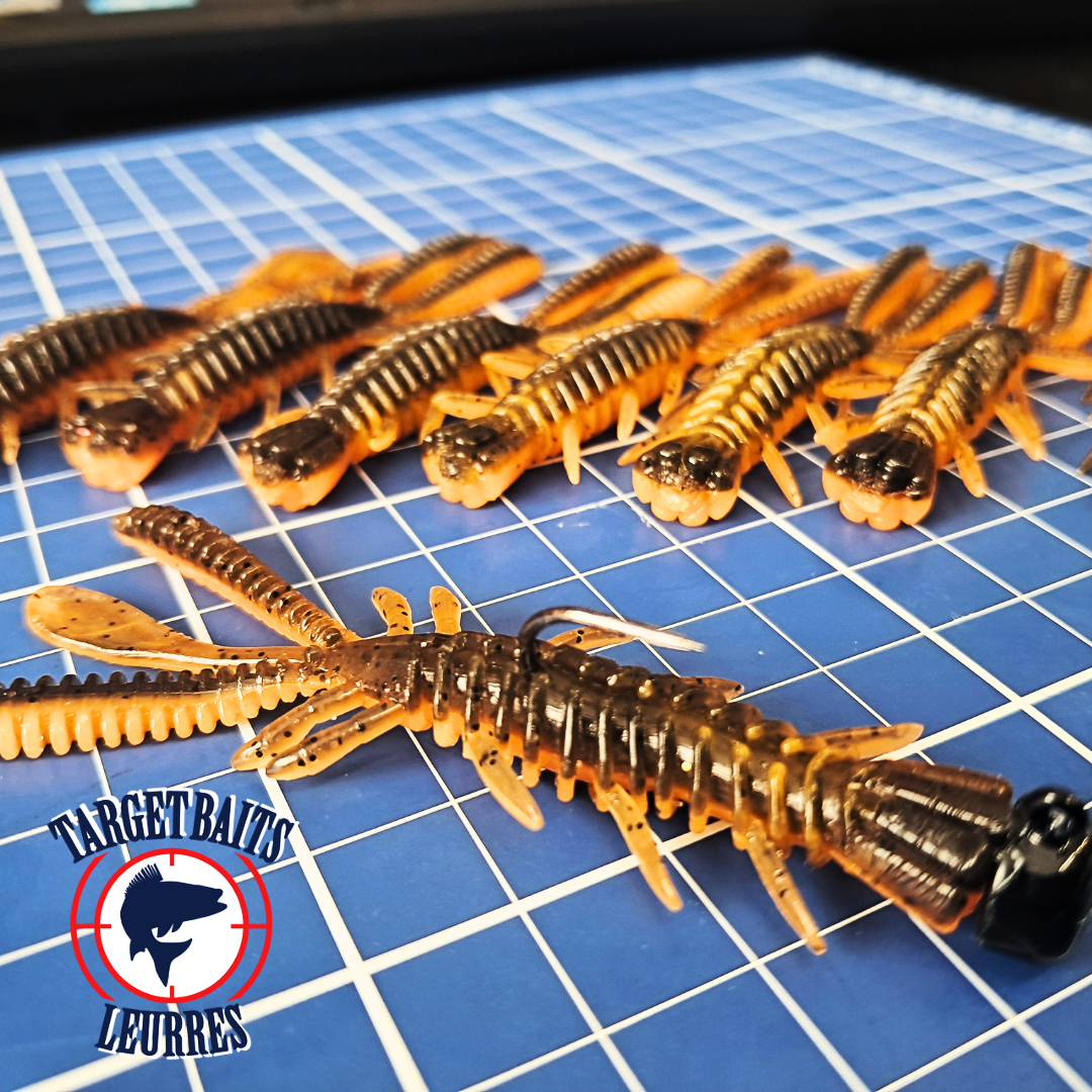 Leurre souple Mini Craw Bibitte, Orange laminé.