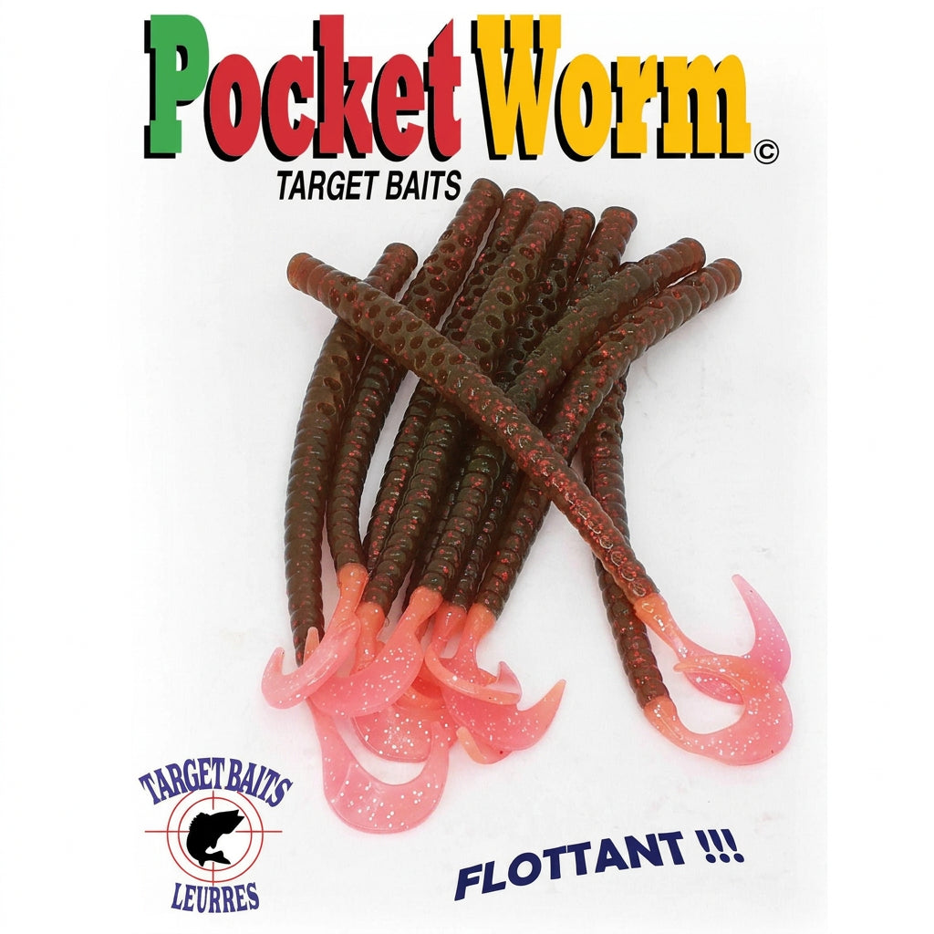 Pocket Worm (10 qt) queue rose leurre excellent pour cibler le doré