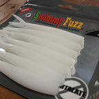 Leurre souple Swimmy Fuzz 4 po, BLANC.