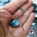 Tête de Jig Shad 3D - Vrac, 1/2 Oz / Bleu.
