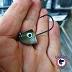 Tête de Jig Shad 3D - Vrac, 1/2 Oz / Vert.
