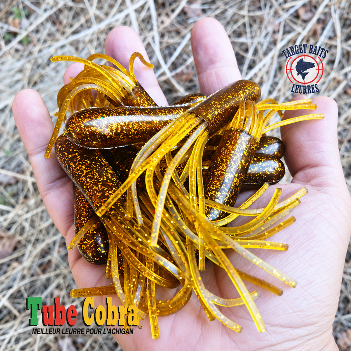 Leurre souple Tube Cobra 3,5 po, GOLD FLAKY.