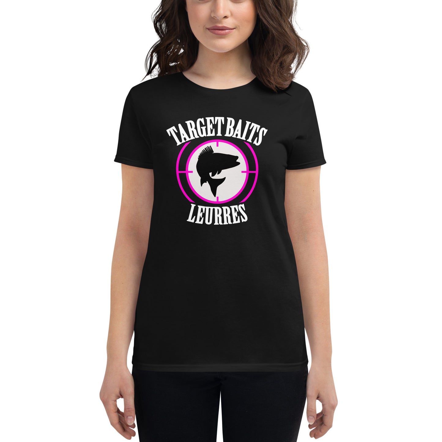 T-shirt à Manches Courtes Femmes - Logo Rose