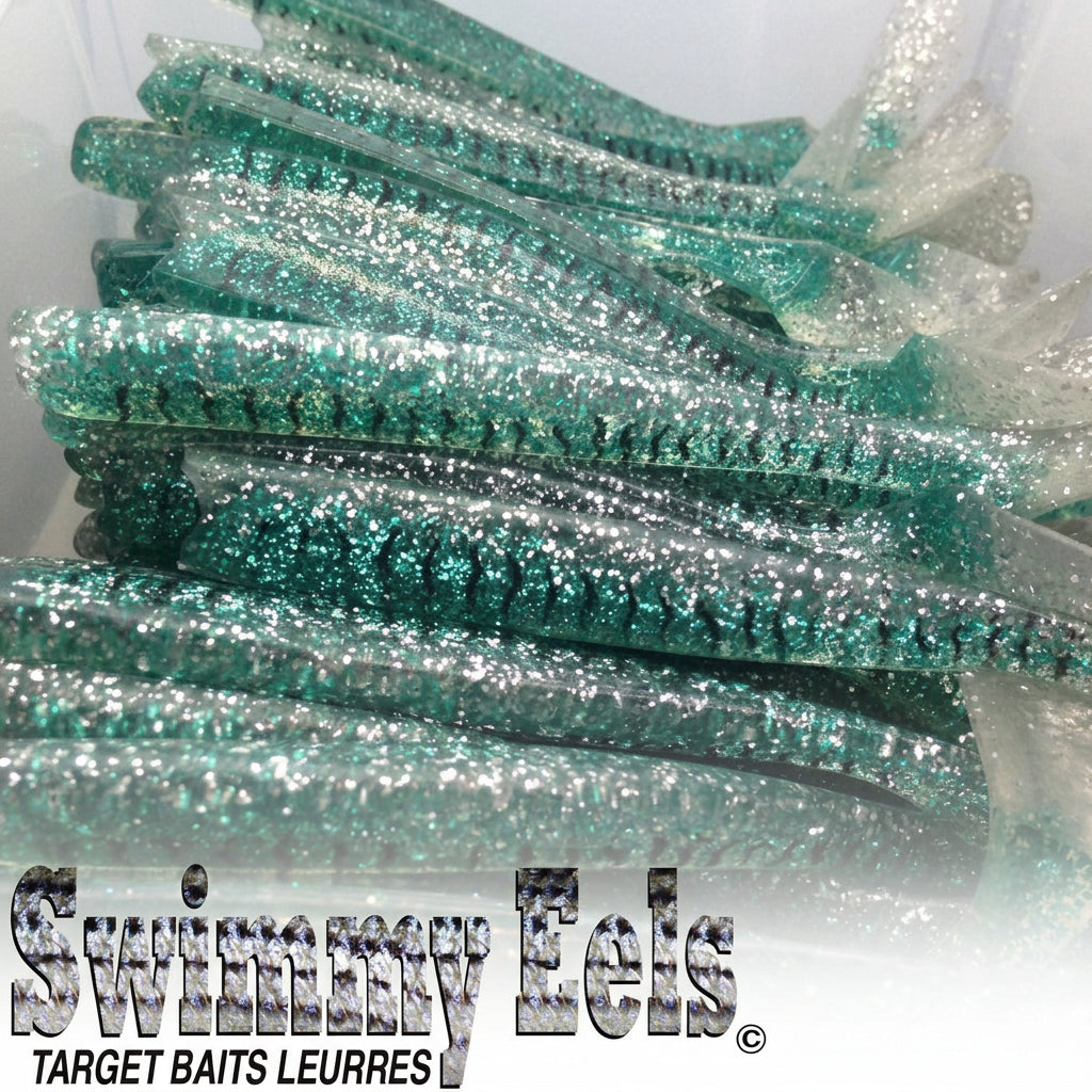 Green Mackerel Swimmy Eel lure for striped bass in Miramichi