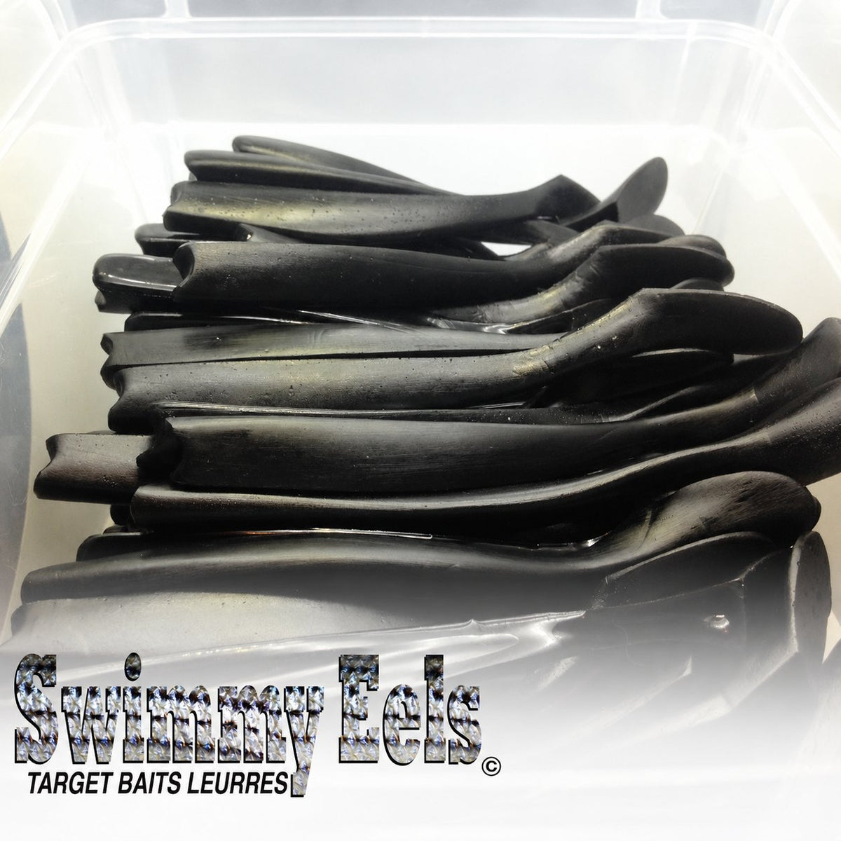 Leurre souple Swimmy Eel 7 Vrac, NOIR.