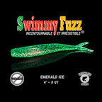 Leurre souple Swimmy Fuzz 4 po, EMERALD ICE.