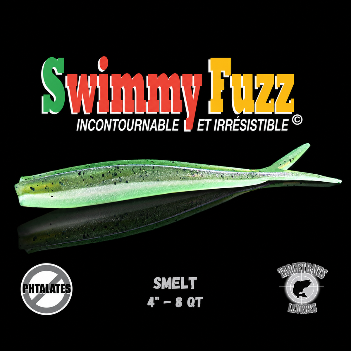 Leurre souple Swimmy Fuzz 4 po, SMELT.