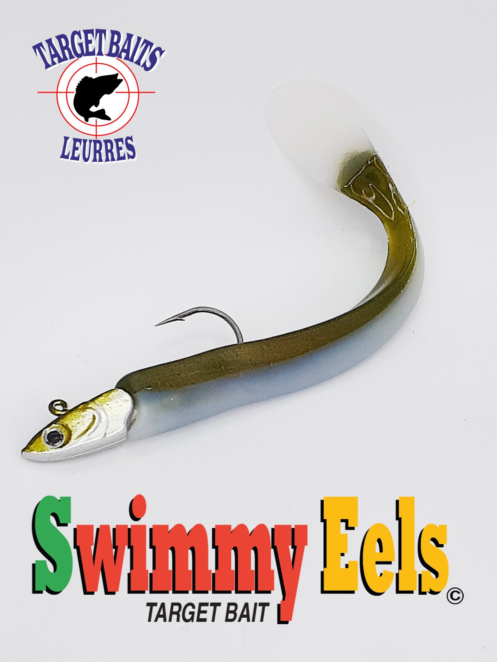 Big Occhi Large Soft Plastic Lures that Mimic Eel Swimbait